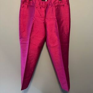 Talbots size 14p Fushia shiny ankle lengthy pants